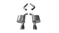 4.5 Inch Axle-Back Dual Rear Exit 15-18 Charger 6.4L with Black Pro-Series Tips Corsa Performance