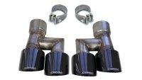 Mustang Quad Exhaust Tip Kit Black 18-19 Ford Mustang GT 5.0 Liter V8 Corsa Performance
