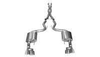 2018-2019 Ford Mustang 3.0 Inch Cat-Back Exhaust System Polished Twin 4.0 Inch Tips Sport Sound L...