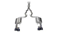 2018-2019 Ford Mustang 3.0 Inch Cat-Back Exhaust System Black Twin 4.0 Inch Tips Sport Sound Leve...
