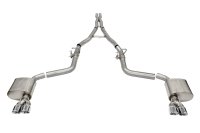 2.75 Inch Valved Cat-Back Dual Rear Exit with Twin 3.5 Inch Polished Pro Series Tips 15-24 Dodge ...