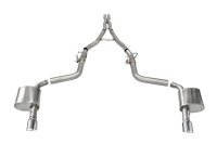 2.75 Inch Valved Cat-Back Dual Rear Exit with Single 4.5 Inch Polished Tips 15-24 Dodge Charger C...