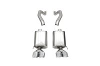 3.0 Inch Axle-Back Dual Rear Exit with Twin 4.5 Inch Polished Pro Series Tips 06-13 Chevrolet Cor...