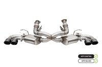 3.0 Inch Cat-Back 4 Valve Dual Rear Exit NPP Exhaust System with 4.5 Inch Black PVD Pro-Series Ti...