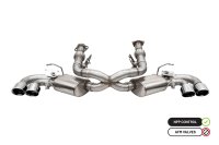 3.0 Inch Cat-Back Dual Rear Exit NPP Exhaust System with AFM Simulator and 4.5 Inch Polished Pro-...