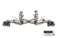 3.0 Inch Cat-Back Dual Rear Exit NPP Exhaust System with AFM Simulator with 4.5 Inch Carbon Fiber...