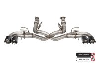 3.0 Inch Muffler Delete Cat-Back Exhaust System with NPP Sound control with 4.5 Inch Carbon Fiber...