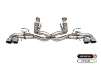 3.0 Inch Muffler Delete 4 Valve Cat-Back Exhaust System with NPP Sound control and 4.5 Inch Polis...