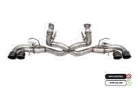 3.0 Inch Muffler Delete 4 Valve Cat-Back Exhaust System with NPP Sound control and 4.5 Inch Pro-S...