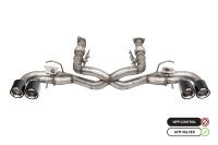 3.0 Inch Muffler Delete 4 Valve Cat-Back Exhaust System with NPP Sound control with 4.5 Inch Carb...