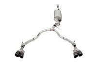 3.0 Inch to 2.75 Inch Dual Rear Exit Cat-Back Exhaust System with Twin 4.0 Inch Black Tips 21-25 ...