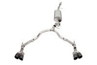 3.0 Inch to 2.75 Inch Dual Rear Exit Cat-Back Exhaust System with Twin 4.0 Inch Black Tips 21-25 ...
