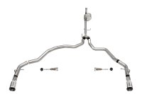 3.0 Inch Dual Rear Exit Catback Exhaust System with Flat Cut 4.0 Inch Dual Wall Tips Xtreme Sound...