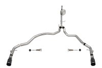 3.0 Inch Dual Rear Exit Catback Exhaust System with Flat Cut 4.0 Inch Dual Wall Black Tips Xtreme...