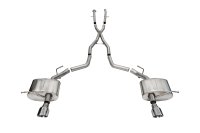 2.5 Inch Dual Rear Exit Cat-Back Exhaust System with Single 4.5 Inch Polished Pro-Series Tips 11-...