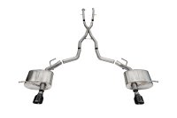 2.5 Inch Dual Rear Exit Cat-Back Exhaust System with Single 4.5 Inch Black PVD Pro-Series Tips 11...