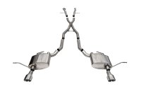 2.5 Inch Dual Rear Exit Cat-Back Exhaust System with Single 4.5 Inch Polished Pro-Series Tips 11-...
