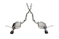 2.5 Inch Dual Rear Exit Cat-Back Exhaust System with Single 4.5 Inch Black PVD Pro-Series Tips 11...