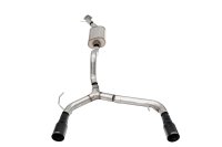 2.75 Inch Cat-Back Single Side Exit Exhaust System with Single 4.0 Inch Straight-Cut Black Powder...