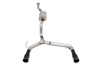 2.75 Inch Cat-Back Single Side Exit Exhaust System with Single 4.0 Inch Straight-Cut Black Powder...
