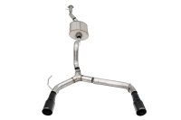 2.75 Inch Cat-Back Single Side Exit Exhaust System with Single 4.0 Inch Straight-Cut Black Powder...