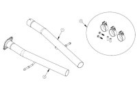 2.75 Inch Non-Resonated Head Pipe Sport to Xtreme Conversion Kit 18-24 Dodge Durango Corsa Perfor...