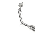 3 Inch Cat-Back Exhaust, Xtreme Sound Level, 4 InchPolished Pro-Series Slash Cut Twin Tip 24-25 F...