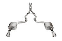 3.0 Inch Dual Rear Exit Cat-Back Exhaust System with 4.5 Inch Polished Pro Series Slash Tips Xtre...