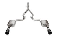 3.0 Inch Dual Rear Exit Cat-Back Exhaust System with 4.5 Inch Black PVD Straight Cut Tips Xtreme ...