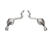 3.0 Inch Dual Rear Exit Axle-Back Exhaust System with 4.5 Inch Polished Pro Series Slash Tips Spo...