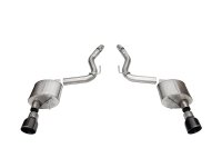 3.0 Inch Dual Rear Exit Axle-Back Exhaust System with 4.5 Inch Black PVD Pro Series Slash Tips Sp...