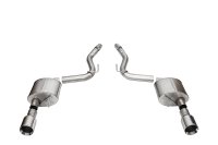 3.0 Inch Dual Rear Exit Axle-Back Exhaust System with 4.5 Inch Polished Straight Cut Tips Sport S...