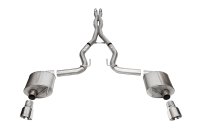 3.0 Inch Dual Rear Exit Cat-Back Exhaust System with 4.5 Inch Polished Pro Series Tips 24-25 Ford...