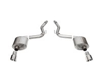 3.0 Inch Dual Rear Exit Axle-Back Exhaust System with 4.5 Inch Polished Pro Series Tips Touring S...