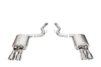 3.0 Inch Dual Rear Exit Axle-Back with Twin 4.0 Inch Polished Pro-Series Tips 24-25 Ford Mustang ...