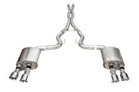 3.0 Inch Dual Rear Exit Cat-Back with Twin 4.5 Inch Polished Slash Pro-Series Tips 24-25 Ford Mus...