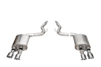 3.0 Inch Dual Rear Exit Axle-Back with Twin 4.5 Inch Polished Slash Pro-Series Tips 24-25 Ford Mu...
