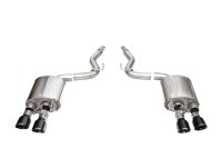 3.0 Inch Dual Rear Exit Axle-Back with Twin 4.5 Inch Black PVD Slash Pro-Series Tips 24-25 Ford M...