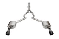 3.0 Inch Dual Rear Exit Cat-Back Exhaust System with 4.5 Inch Black PVD Pro Series Slash Tips Xtr...