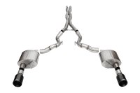 3.0 Inch Dual Rear Exit Cat-Back Exhaust System with 4.5 Inch Black PVD Straight Cut Tips Xtreme ...