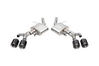 3 Inch Axle-Back Exhaust with Dual Mode Active Exhaust; Dual Rear Exit with Twin 4.5 Inch Carbon ...