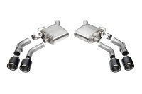 2.75 Inch Axle-Back Exhaust with Dual Mode NPP; Dual Rear Exit with Twin 4.5 Inch Carbon Fiber Ti...