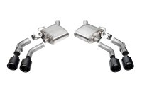 2.75 Inch Axle-Back Exhaust with Dual Mode NPP; Dual Rear Exit with Twin 4.5 Inch Carbon Fiber Bl...