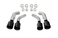 Quad 4.5 Inch Carbon Fiber Black PVD Tip Kit 16-24 Chevrolet Camaro SS/16-24 Chevrolet Camaro ZL1...