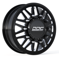 Dually Wheels Aftermath Black/Milled 20X8.25 10X225 Super Duty/Ram Dually Wheel Kit F-450 05-10 F...