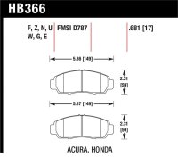 HAWK HPS 5.0 Brake Pad Sets