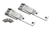 Jeep TJ Tailgate Hinge Pair 97-04 Wrangler TJ Polished Silver Kentrol
