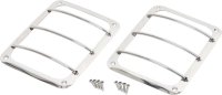 Jeep JK Taillight Guard Pair 07-18 Wrangler JK Polished Silver Kentrol