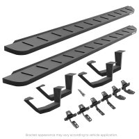 Go Rhino 6344456820PC - RB10 W/ Brackets, 2 Pairs Drop Steps Kit-Textured Black