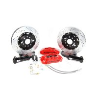 Pro Plus Brake System Front 12-17 Dodge Challenger Charger And Chryler 300C Non-SRT-8 Models Red ...